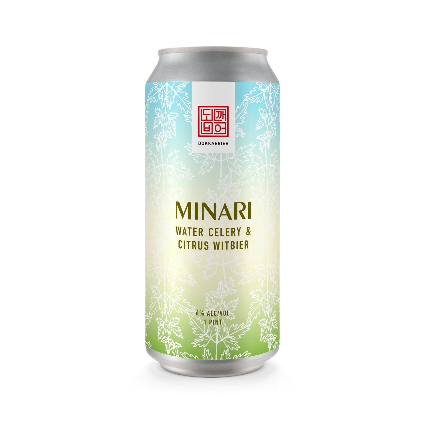 Dokkaebier Minari Witbier can artwork