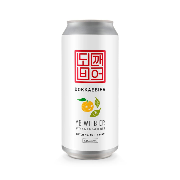 Dokkaebier Yuzu and Bay Leaf Witbier can artwork