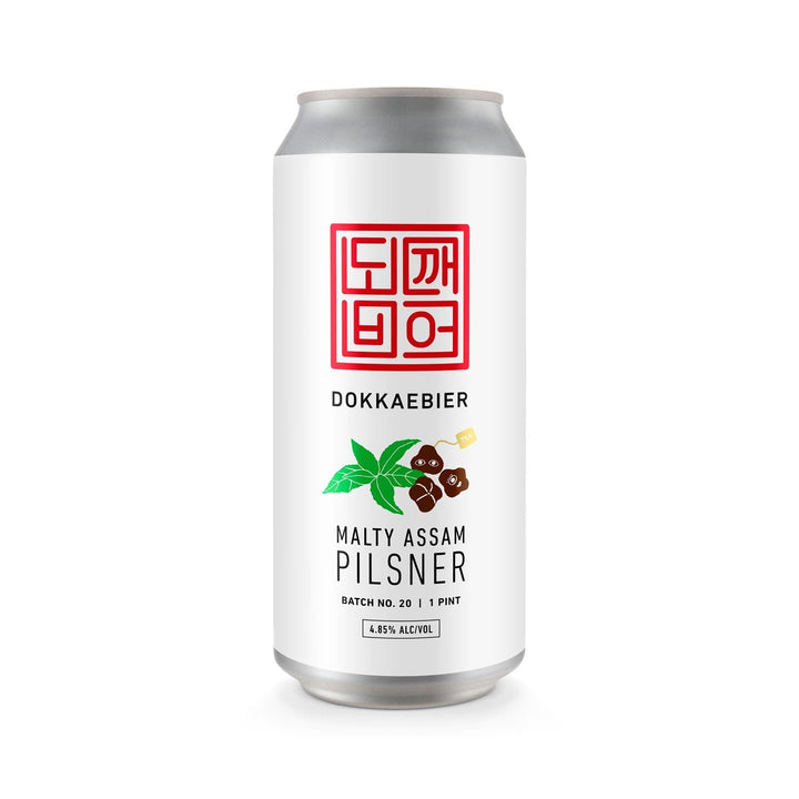 Dokkaebier Malty Assam Pilsner can artwork