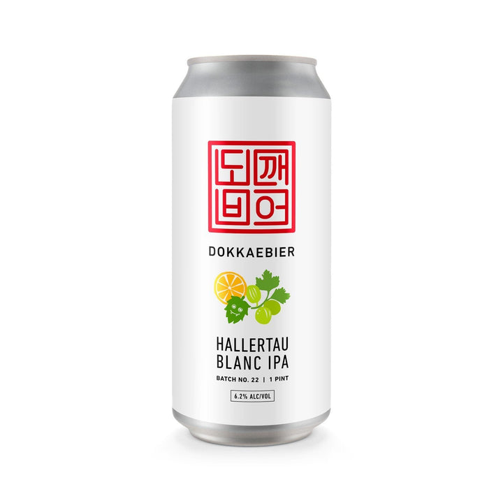Dokkaebier Hallertau Blanc IPA Batch 22 experimental can artwork