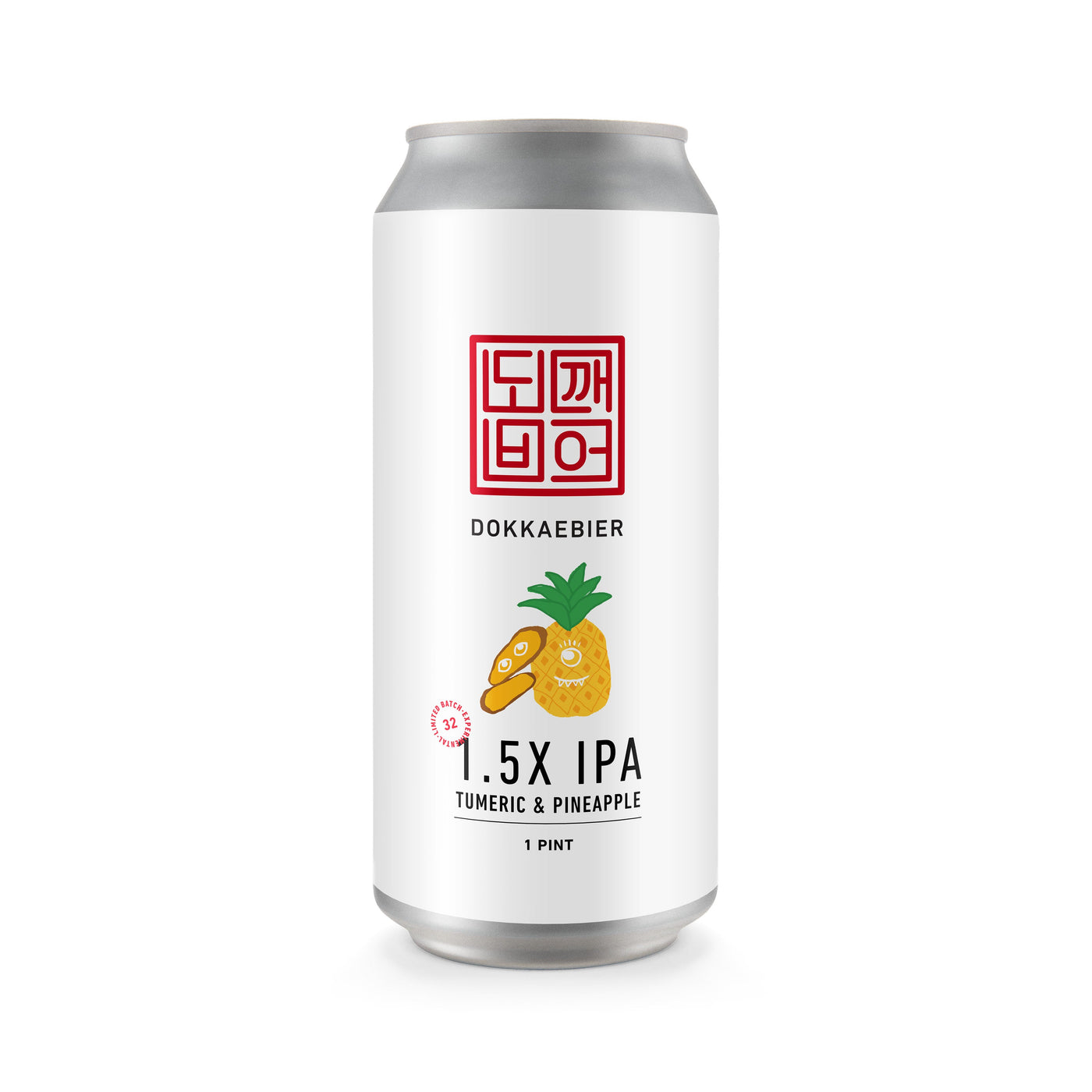 Dokkaebier 1.5X IPA batch 32 can artwork