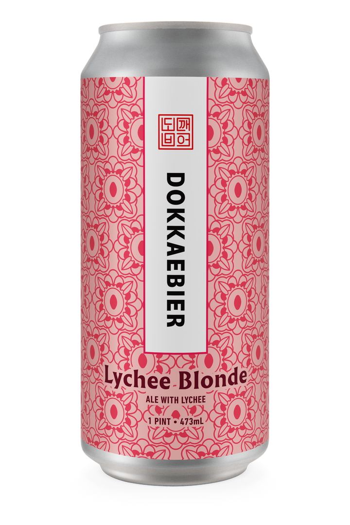 Dokkaebier Lychee Blonde retail can artwork