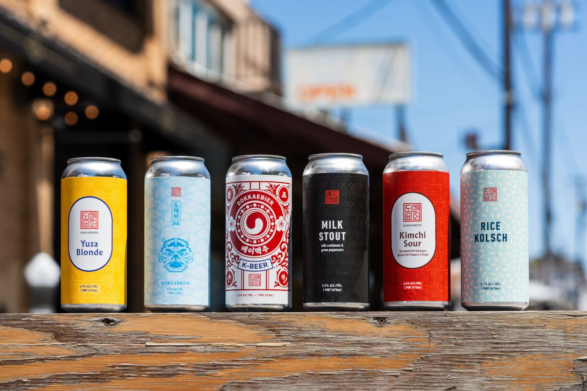 Dokkaebier beer cans
