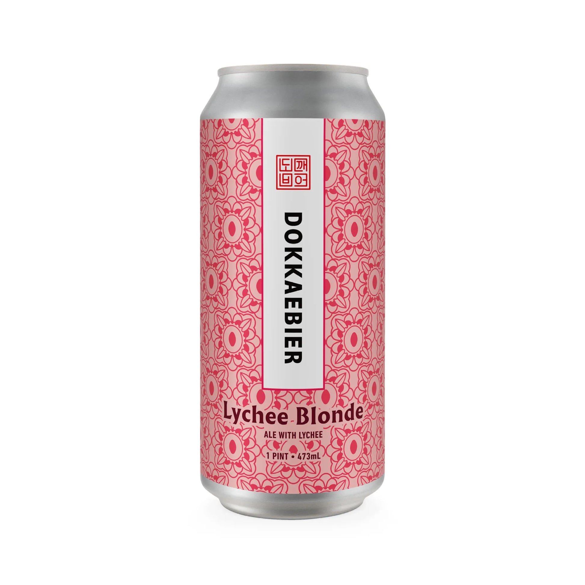 Lychee Blonde Ale beer can, refreshing fruit-infused craft ale with lychee flavor